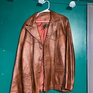 Men's Vintage Classic Brown Real Leather Jacket